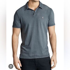 JOHN VARVATOS Men's Gray Polo Shirt, size L